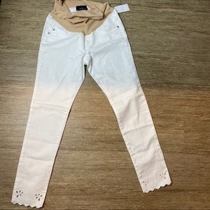 led Luxe Essentials White Denim Jeans